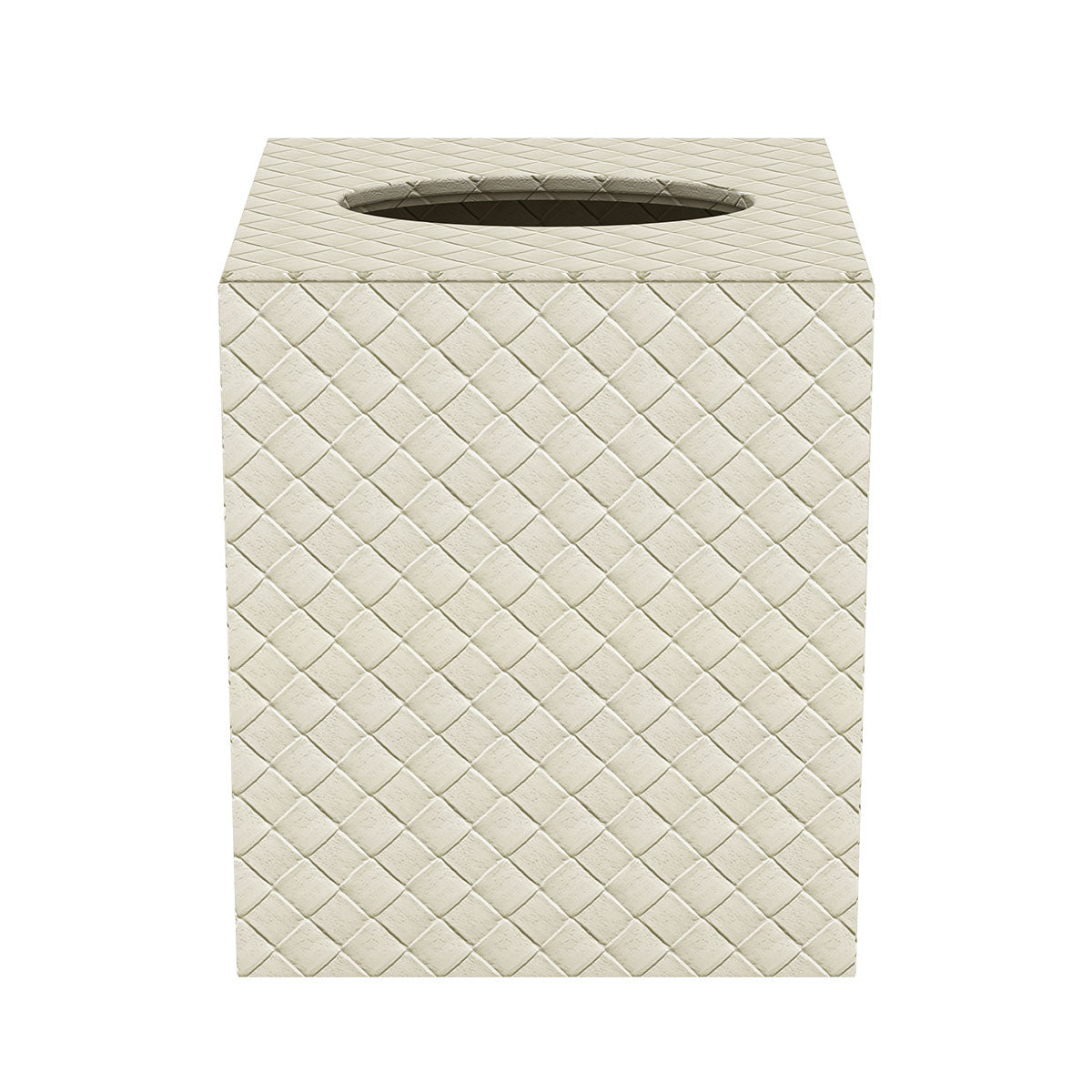 Tissue Box Cover - Jumbo Woven Embossed Leather Match - Quick Ship