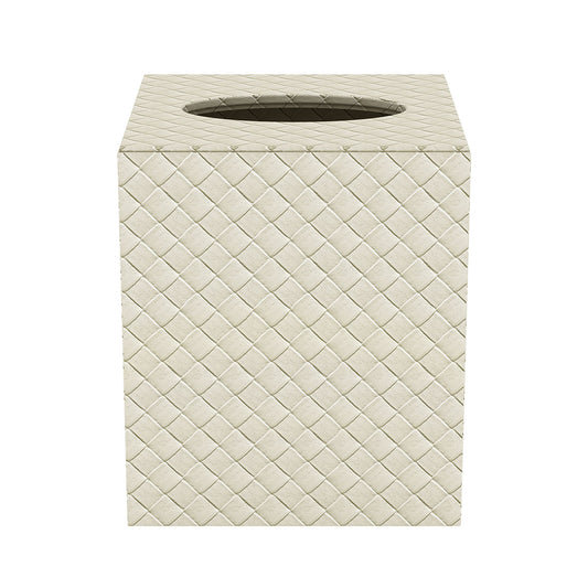 Tissue Box Cover - Jumbo Woven Embossed Leather Match - Quick Ship