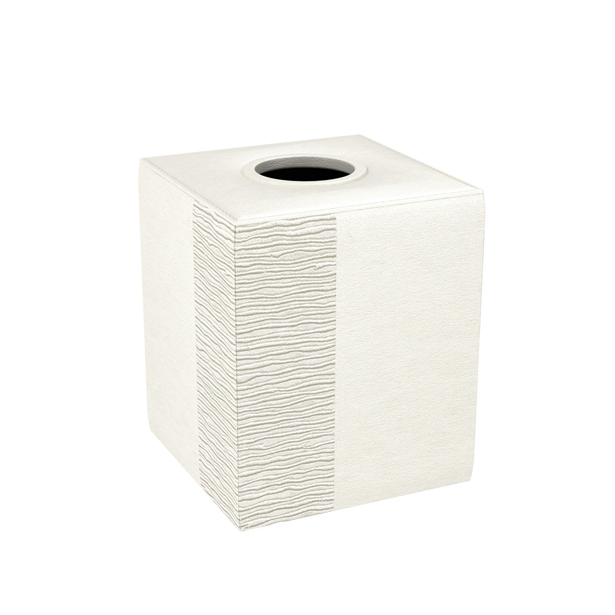 Tissue Box Cover - Embroidered Leather Match - Signature Collection