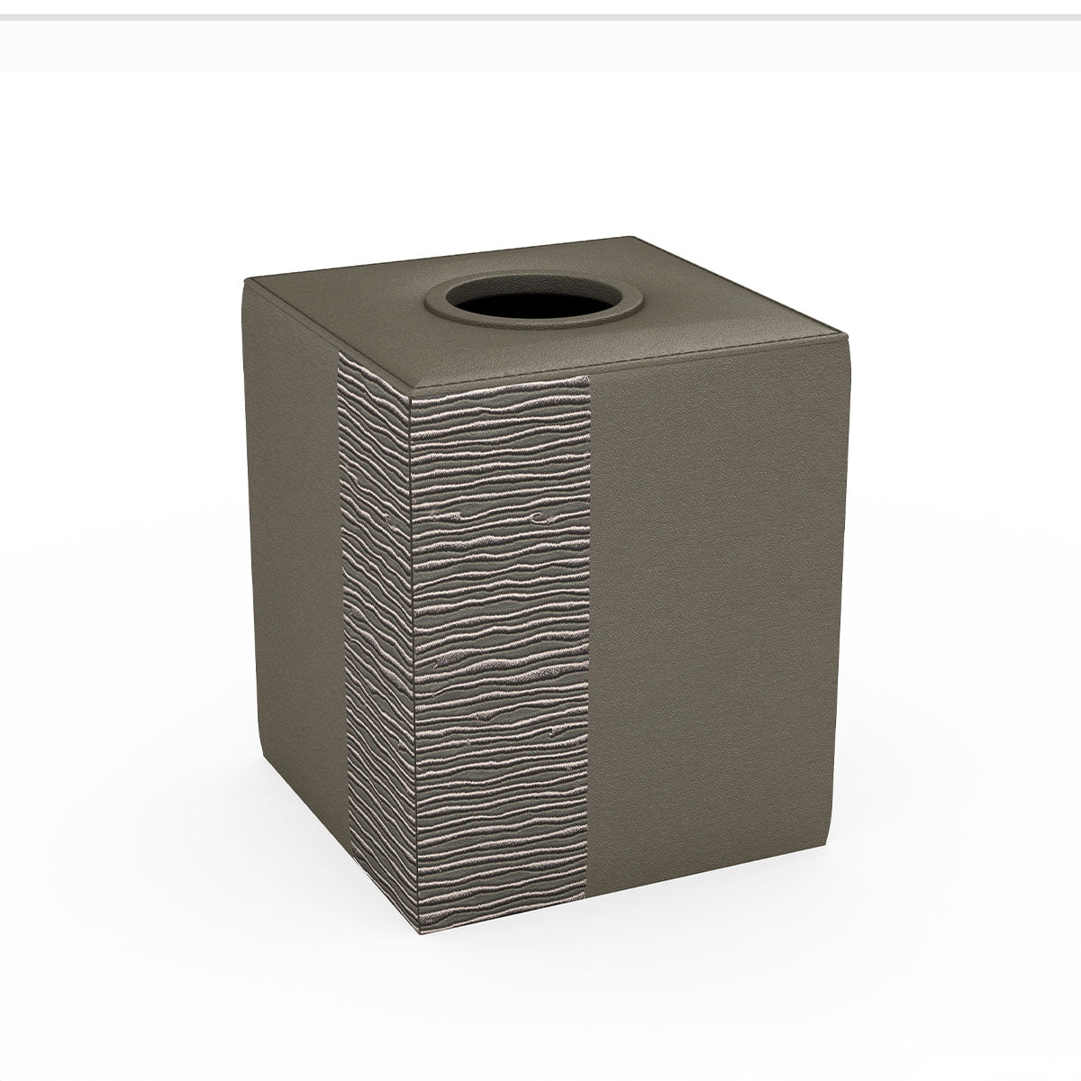 Tissue Box Cover - Embroidered Leather Match - Signature Collection