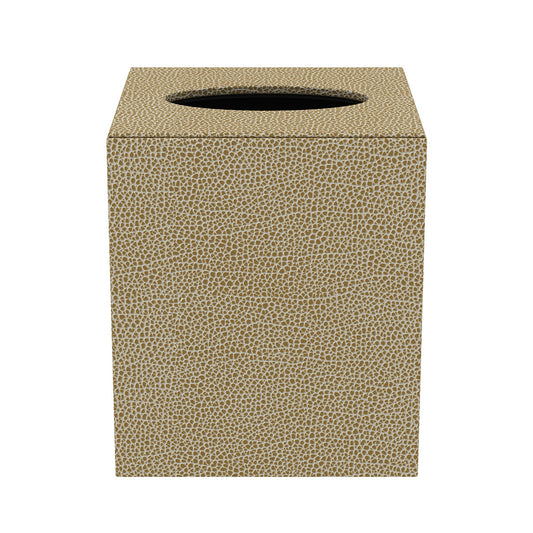 Tissue Box Cover - Faux Shagreen Leather Match - Quick Ship