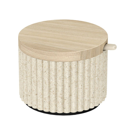 Resin Beach Sand Bath Salts Canister with Wood Lid