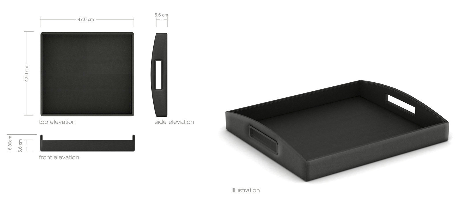 Via Motif » Custom Padded Leatherette Turn Down Tray
